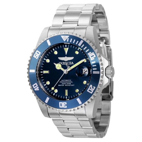 Invicta Men's Pro Diver Automatic 44mm Silver Blue Dial